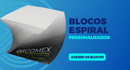 Blocos de Anotações tipo Espiral Personalizados