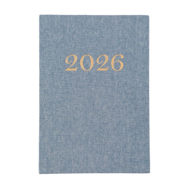 Agenda Diária 2026 Linho Personalizada 