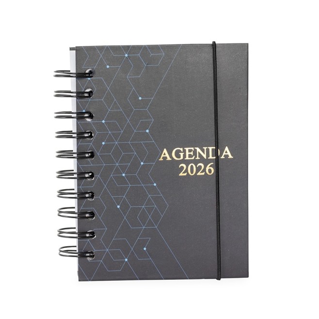 Agenda Diária 2026 Wire-O Personalizada