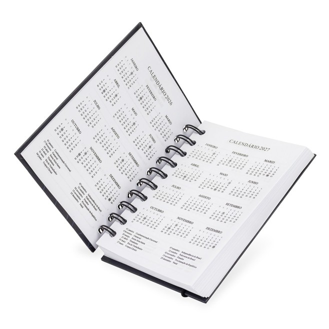 Agenda Diária 2026 Wire-O Personalizada