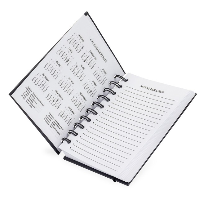 Agenda Diária 2026 Wire-O Personalizada