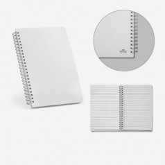 Caderno Espiral A5 Em PP Com Folhas Pautadas Recicladas Personalizado