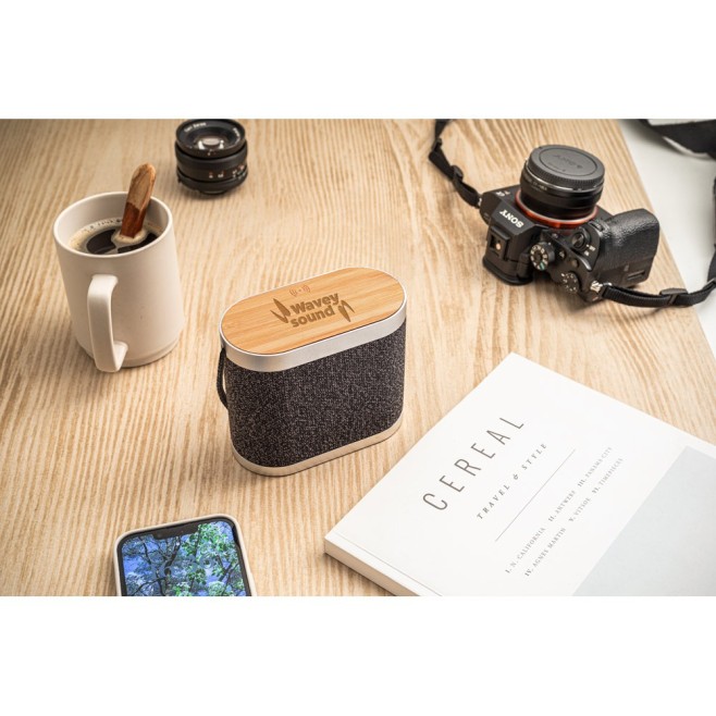 Caixa de Som de 15W em Bambu Personalizada