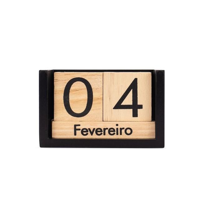 Calendário Permanente Madeira Personalizado