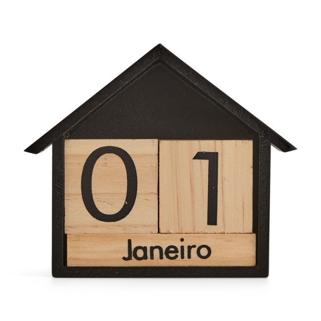 Calendário Permanente Madeira Personalizado