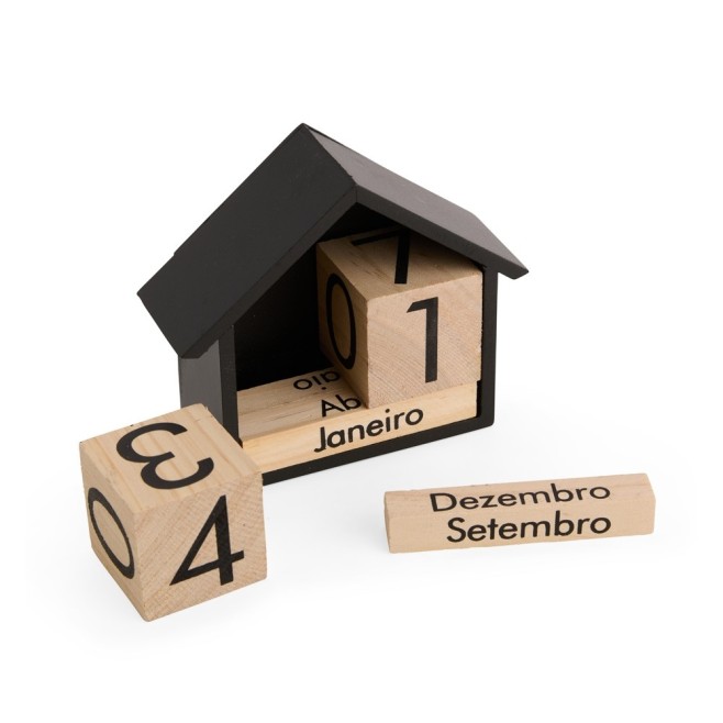 Calendário Permanente Madeira Personalizado