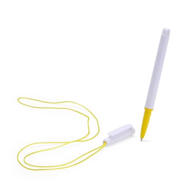 Caneta Plástica Com Cordão Personalizada