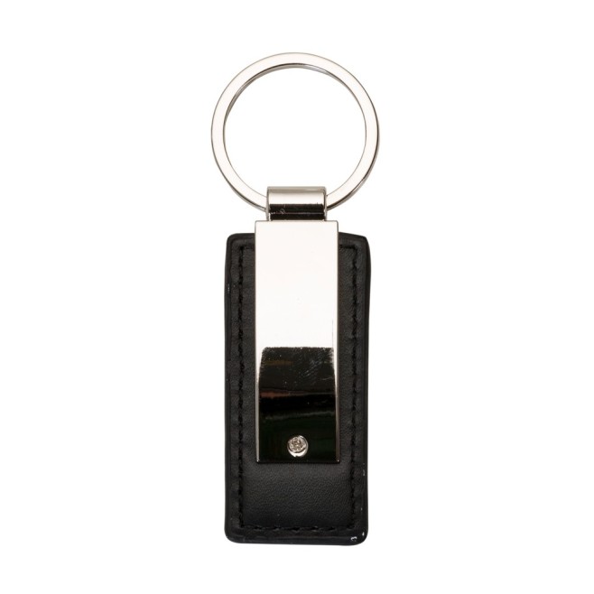 Chaveiro Metal com Couro Promocional