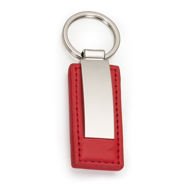 Chaveiro Metal com Couro Promocional