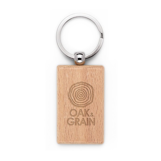 Chaveiro Retangular em Madeira Personalizado