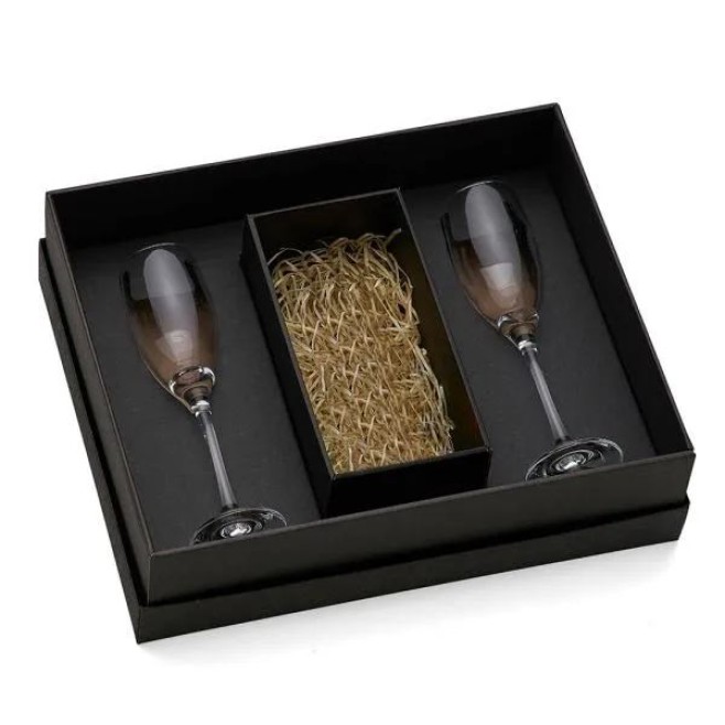 Jogo De Taças De Vidro p/Champagne Personalizado
