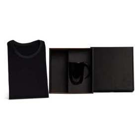 Kit Caneca Em Cerâmica Preta E Camiseta - 2 Pçs - Tam. M Personalizado 