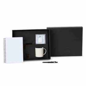 Kit Caneca Em Fibra De Bambu E Acessórios - 4 Pçs Personalizado 