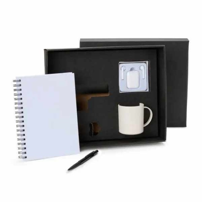 Kit Caneca Em Fibra De Bambu E Acessórios - 4 Pçs Personalizado 