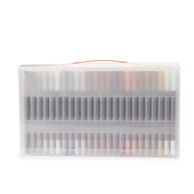 Kit Canetinhas Ponta Dupla Com 144 Cores Personalizada
