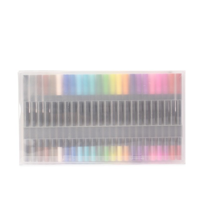 Kit Canetinhas Ponta Dupla Com 24 Cores Personalizado