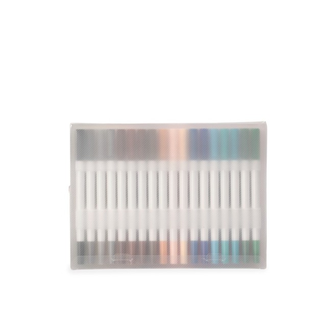 Kit Canetinhas Ponta Dupla Com 36 Cores Promocional
