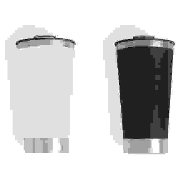 Kit De Copos Térmicos 500ml - Preto/Branco - 2 Pçs Personalizado