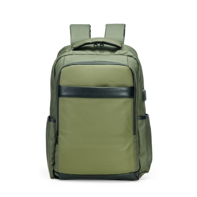 Mochila Couro Sintético USB 21 Litros Personalizada