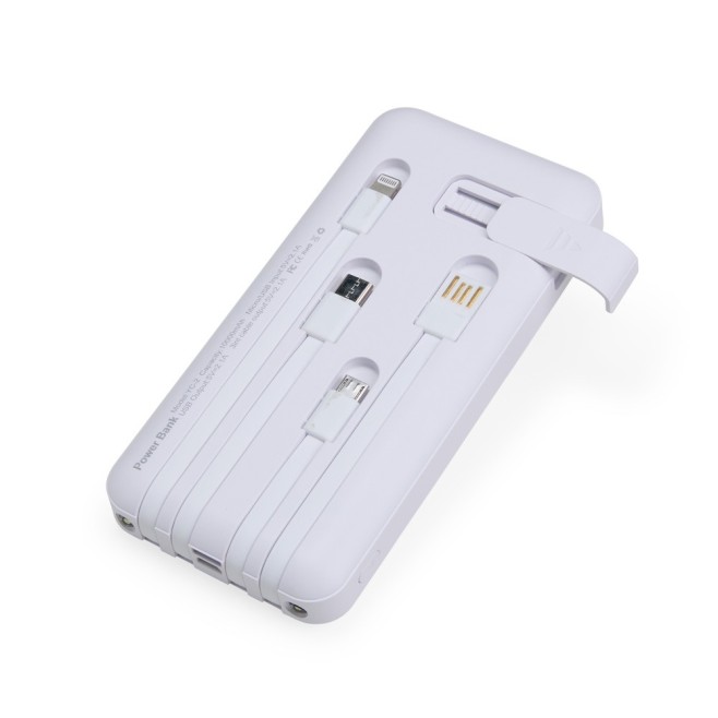 Power Bank 10.000mAh com Lanterna e Multissaídas Personalizado